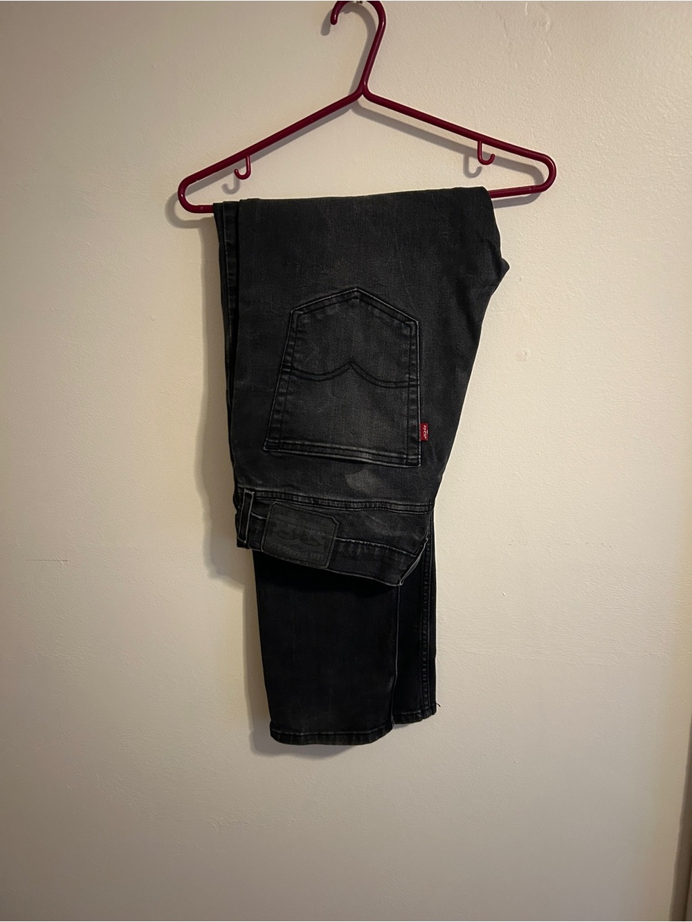Levi's Men's Washed Black Straight Jeans